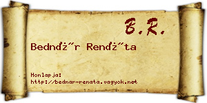 Bednár Renáta névjegykártya