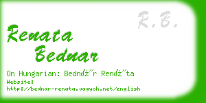 renata bednar business card